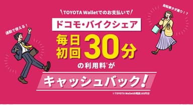 「毎日初回30分の利用料がキャッシュバック」イメージ