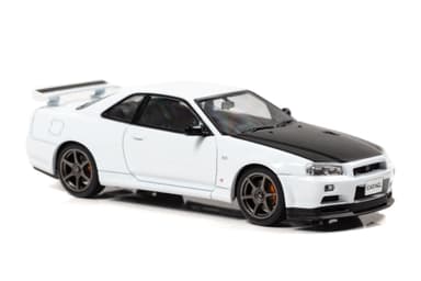 1/43 日産 スカイライン GT-R VspecII N1 (BNR34) 2000 White：右前