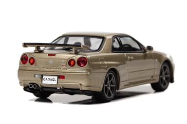 1/43 日産 スカイライン GT-R Mspec Nur (BNR34) 2002 Silica Brass：右後