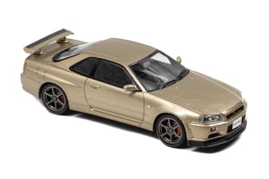 1/43 日産 スカイライン GT-R Mspec Nur (BNR34) 2002 Silica Brass：右前