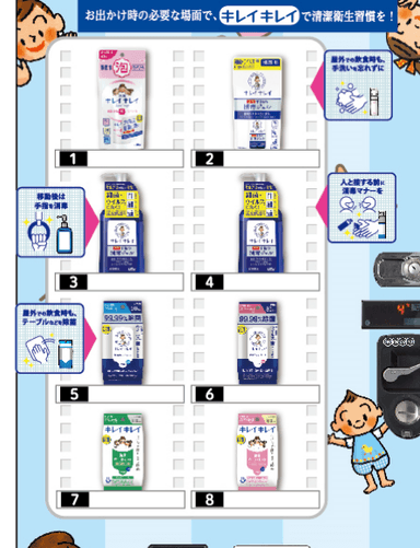 使用タイミングを商品脇に提示した様子