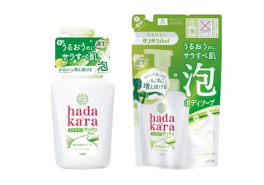 ｈａｄａｋａｒａボディソープ　泡で出てくるサラサラfeelタイプ