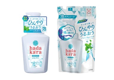 ｈａｄａｋａｒａボディソープ　泡で出てくるひんやりタイプ　クールアクアミントの香り