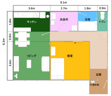 コンテストフィールドの平面図