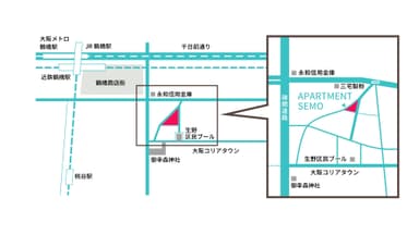 Apartment SEMO(アパートメント・セモ)現地案内地図