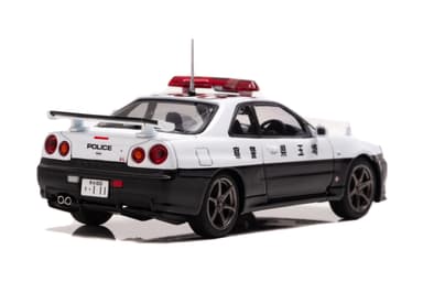 RAI'S 1/43 日産 スカイライン GT-R (BNR34) 2001 埼玉県警察高速道路交通警察隊車両(953)：右後