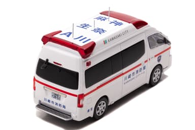 CARNEL 1/43 日産 パラメディック 2018 神奈川県川崎市消防局高規格救急車：右後