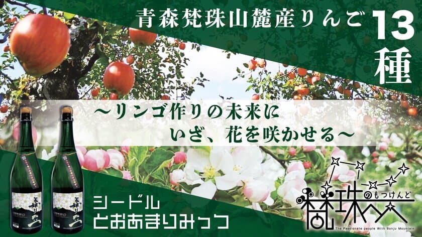 リンゴ農家と産地を守る！
食べるだけじゃない新しい楽しみ方を提案　
“幻のリンゴ”を含む13品種を使ったシードルやジュースを
クラウドファンディングで先行販売