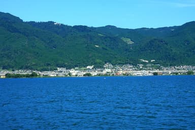 比叡山と坂本城跡