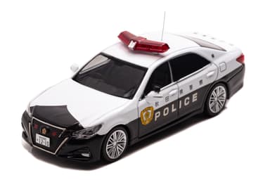 1/43 トヨタ クラウン アスリート (GRS214) 2019 秋田県警察高速道路交通警察隊車両：左前