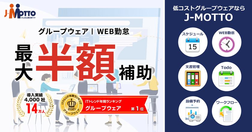 リスクモンスターグループの『J-MOTTOサービス』が
IT導入補助金2022に認定