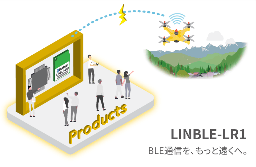 長距離通信機能Coded PHY/Long Range対応の
BLEモジュール『LINBLE-LR1』のサンプル出荷を7月19日に開始