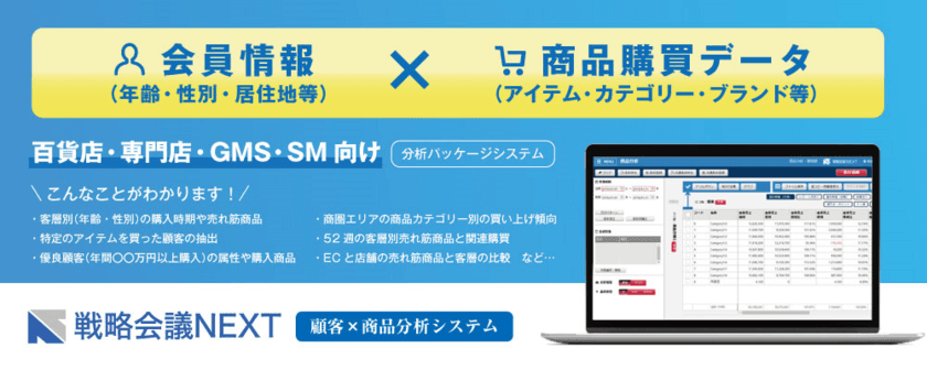 株式会社さくら野百貨店(百貨店事業)が、
顧客×商品分析システム「戦略会議NEXT」を導入！