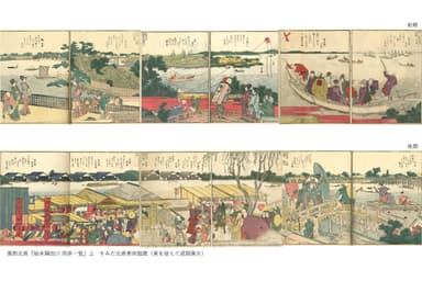 葛飾北斎『絵本隅田川 両岸一覧』上　すみだ北斎美術館蔵(頁を替えて通期展示)