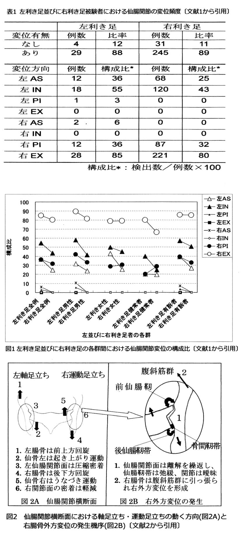 身体のパフォーマンスに影響をもたらす仙腸関節の歪みについて　
(1)左ならびに右利き足者の腸骨変位像の研究結果を発表　
(2)二足歩行の不可避な生理機構の研究結果を発表