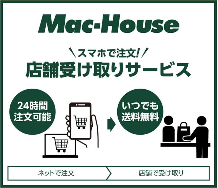 「店舗受け取りサービス」でオンラインストア商品も試着が可能に。
「イメージ違い」「サイズ違い」などのお悩みを解消し、公式オンラインストアでのお買い物がさらに便利になります。