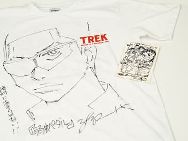 「弱虫ペダル」原作者 渡辺航先生サイン＆金城真護部長イラスト入りTシャツ