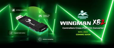 Wingman XB 2 コンバーターは125種類以上のコントローラーをサポート