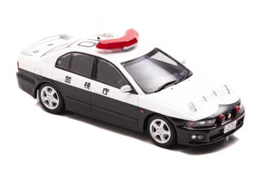 右前：1/43 三菱 ギャラン VR-4 (EC5A) 2002 警視庁高速道路交通警察隊車両 (速10)