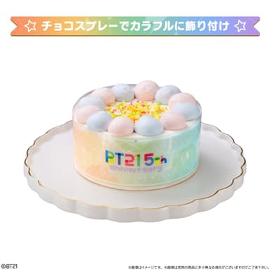 キャラデコ BT21 5thアニバーサリーケーキ　商品イメージ