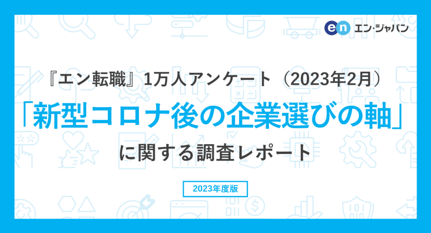 『エン転職』1万人アンケート（2023年2月）
「新型コロナ後の企業選びの軸」調査