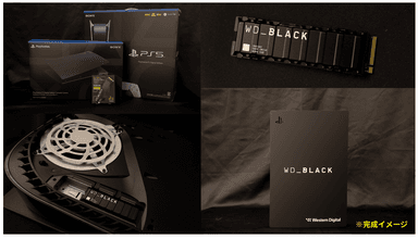 WD_BLACK SN850X 2TB搭載済み、PS5 Digital Editon BLACKカスタム モデル