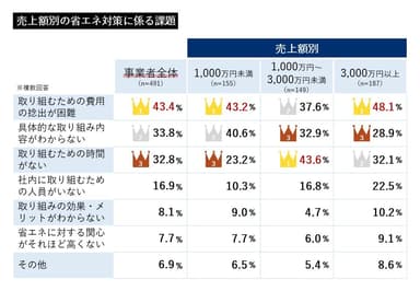 省エネ対策の課題は費用捻出