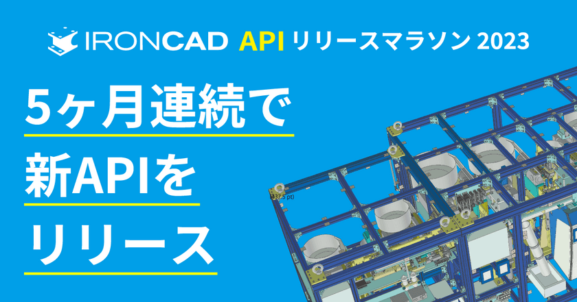 IRONCADが5ヶ月連続で新APIをリリースする
「IRONCAD API リリースマラソン 2023」を開催！