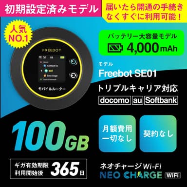 初期設定済みモデル 100GB付