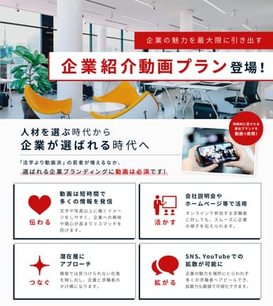 企業紹介には動画が必須　豊富な動画活用メリット