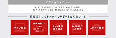 充実オプションと動画以外にもトータルでサポート