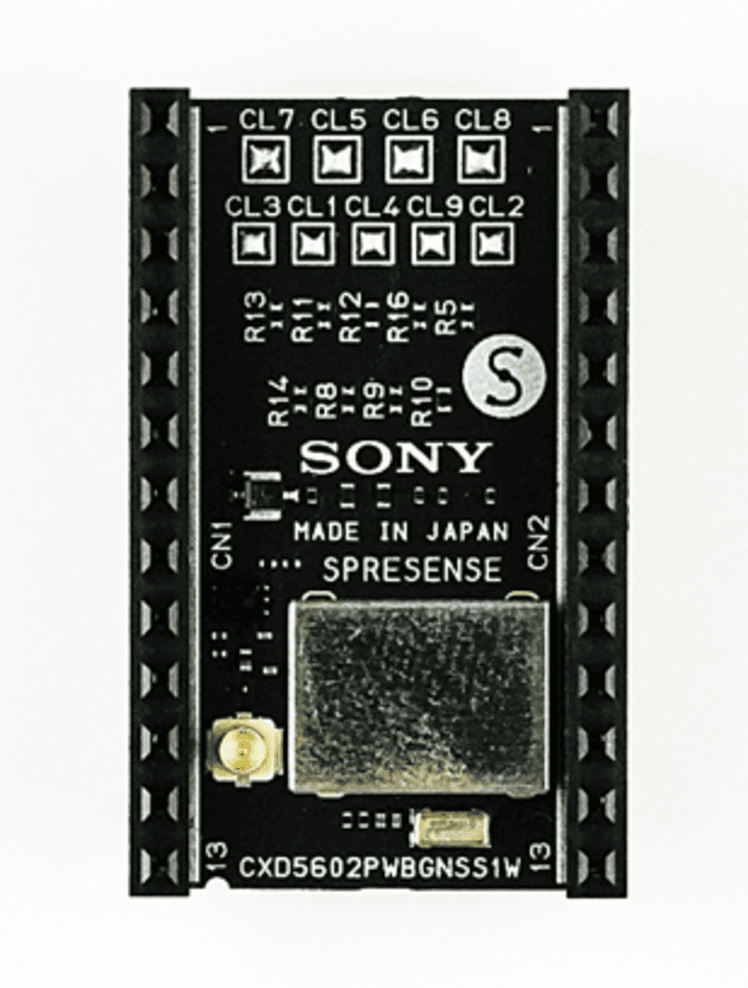 IoT向けスマートセンシングプロセッサ搭載ボード
「SPRESENSE(TM)」の
デュアルバンド測位高精度GNSSアドオンボードを商品化