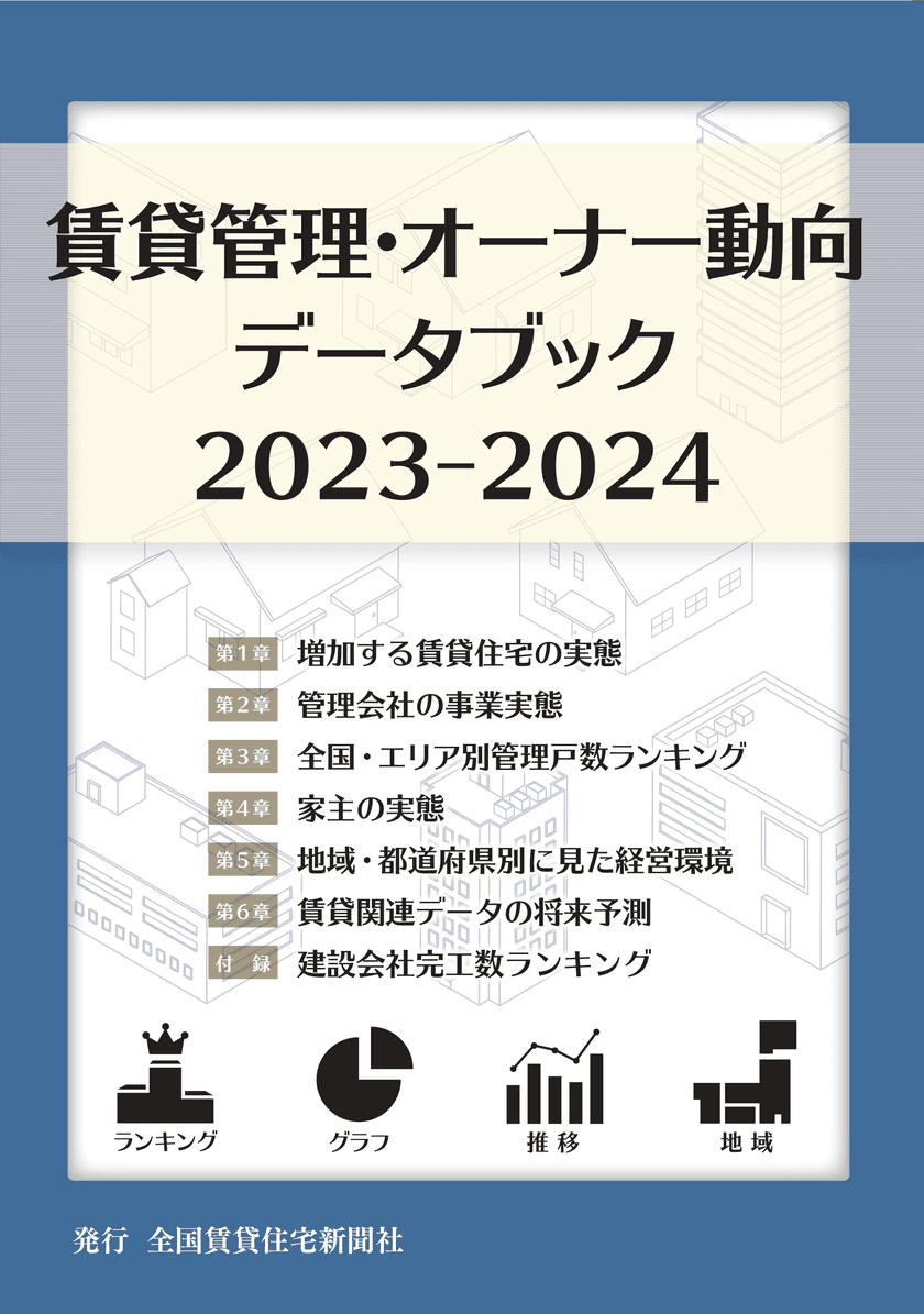 「賃貸管理・オーナー動向データブック2023-2024」を発刊　
1,000社を超える管理会社とオーナーに調査を実施し、独自に分析