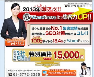 『WORDPRESS化サービス』開始