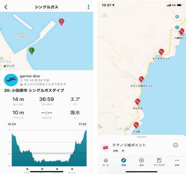 Garmin Dive APP