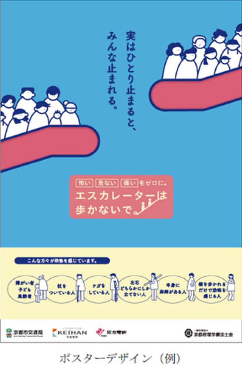 2月1日（木）より、京都府にある阪急電鉄の全15駅で
「エスカレーターは歩かないで」
をテーマにマナーポスターを掲出します