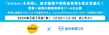 「kintone」を活用し、請求業務や売掛金管理を完全自動化！ 営業×経理の業務効率化ツールを公開バナー