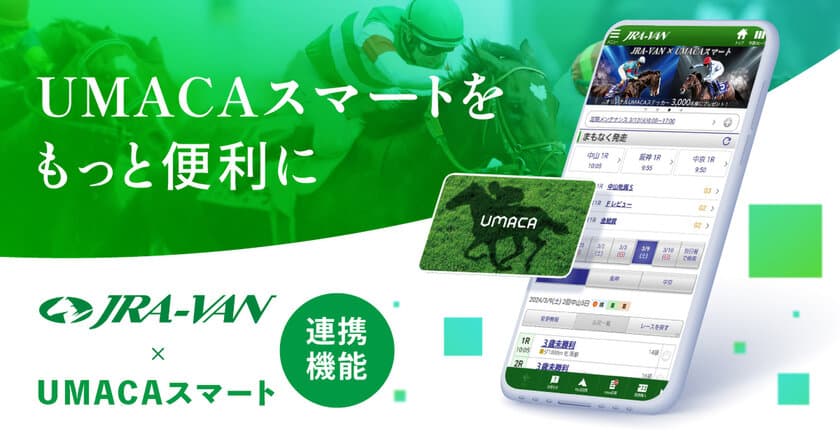 スマートフォン向け競馬情報アプリ「JRA-VANスマホアプリ」、
馬券購入サービス「UMACAスマート」への連携機能を提供開始