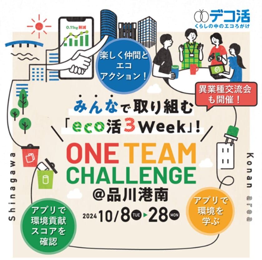 脱炭素社会の実現に向けたエコアクションキャンペーン「ONE TEAM CHALLENGE 品川港南」を実施