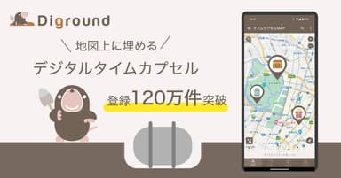 地図上に埋める「デジタルタイムカプセル」Diground