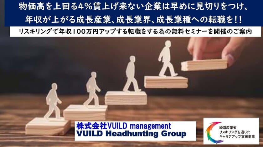 物価高を上回る4％賃上げ出来ない企業は早めに見切りをつけ、
年収が上がる成長産業、成長業界、成長業種への転職を！！