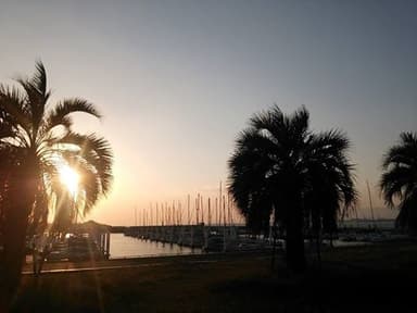 マリーナからの夕日