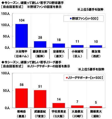 頑張って欲しい若手選手