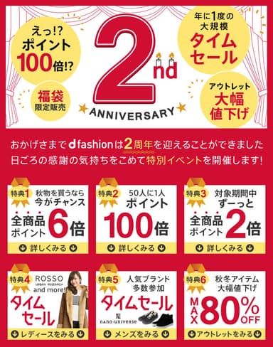 d fashion　2周年